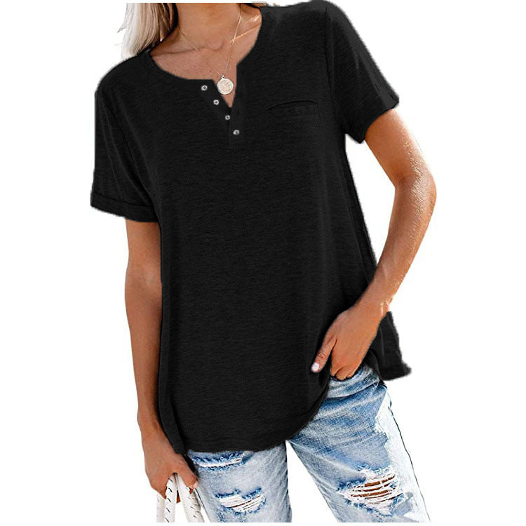 Lotte™ Short-Sleeved V-Neck Blouse