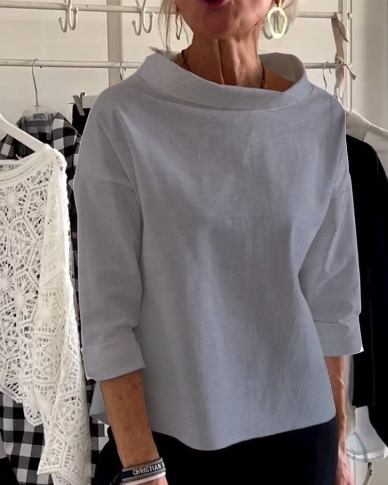 Beatrice™ Wide Turtleneck Blouse