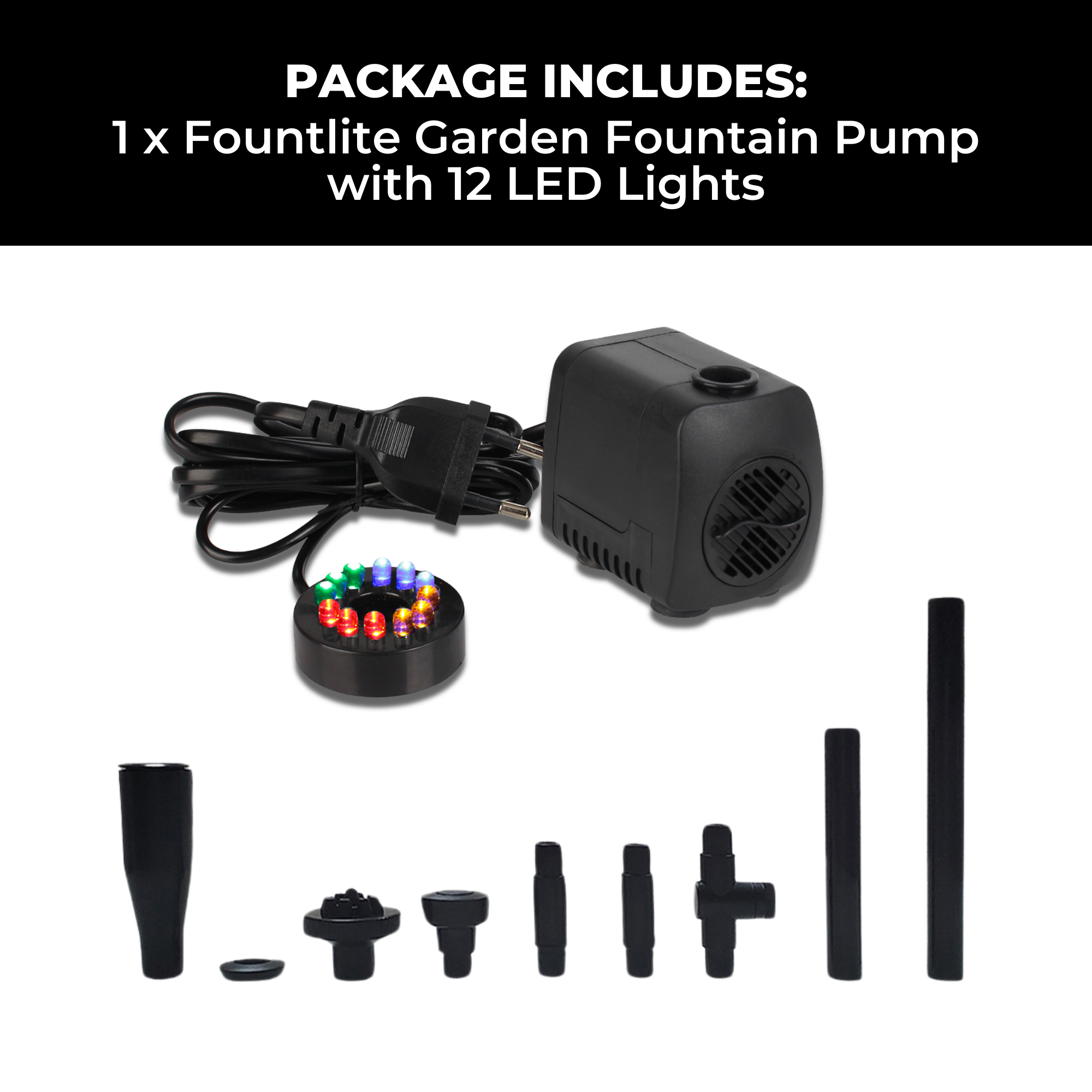 GlowFlow™ Garden Solar Fountain