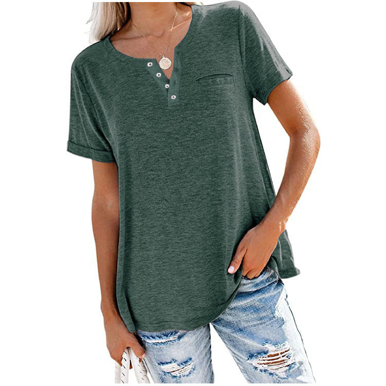 Lotte™ Short-Sleeved V-Neck Blouse