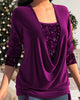 Chloe™ Long Sleeve Sequin Blouse