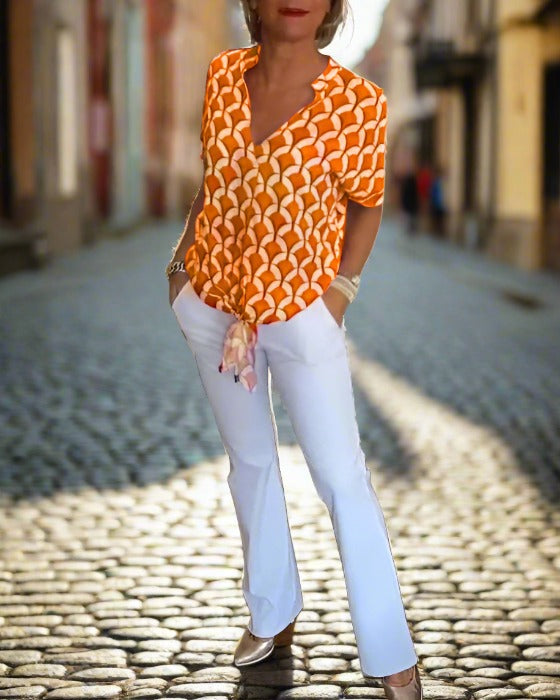 Harmony™ V-neck Collar Blouse