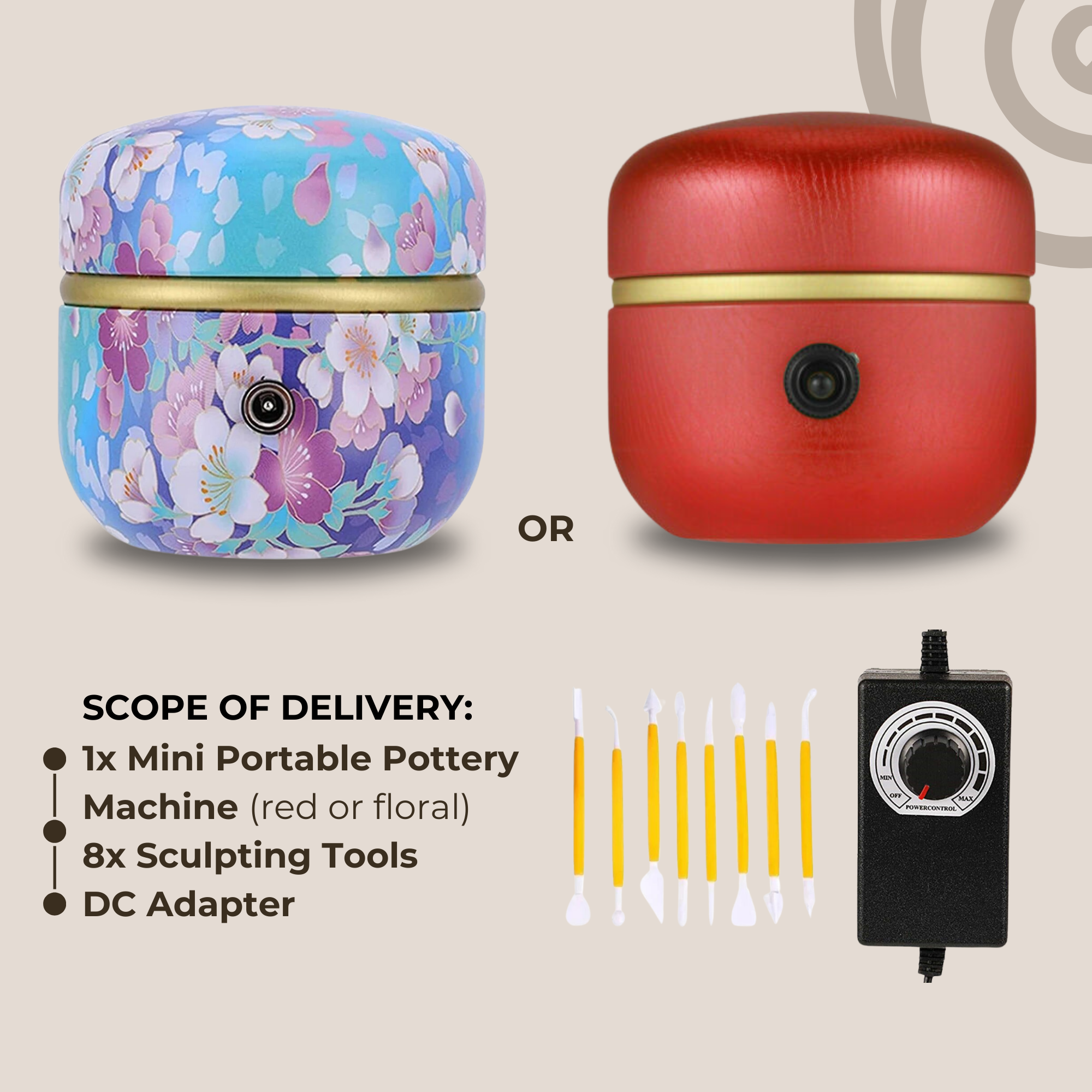 Poterio™ | Mini Portable Pottery Machine (FREE 8 Sculpting Tools)