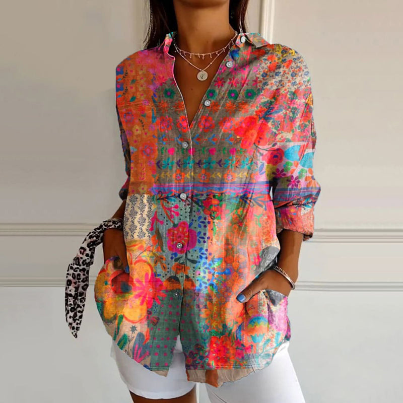 Anna – Elegant Blouse with Floral Print