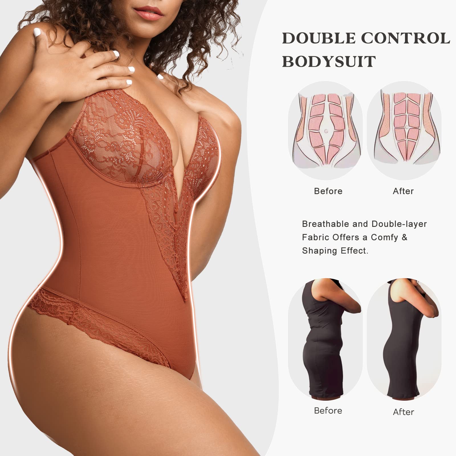 Margaretha™ Lace Thong Bodysuit