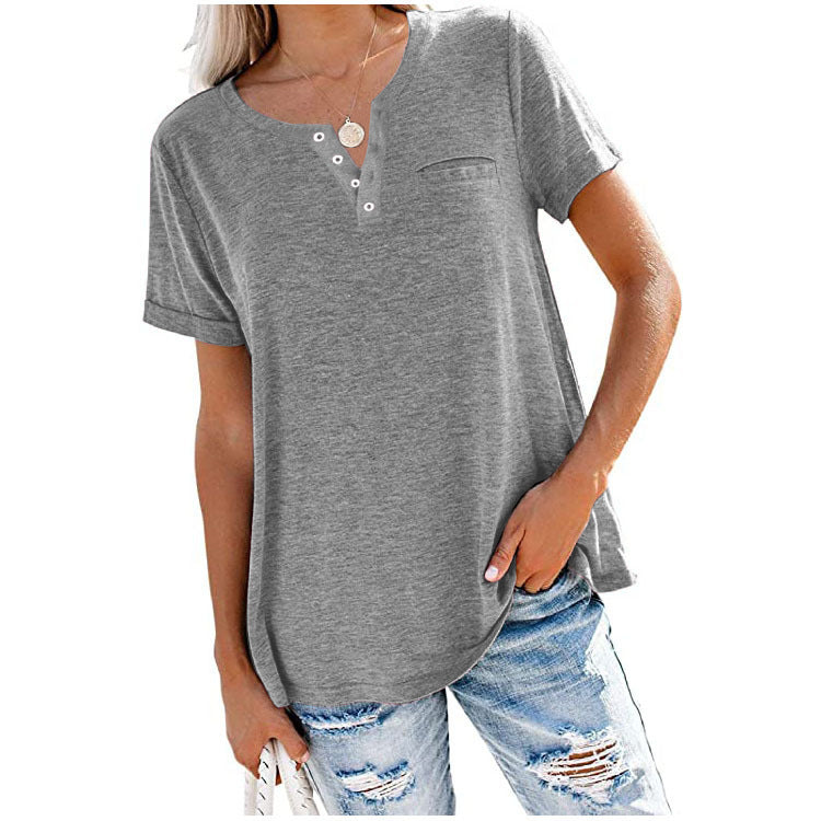 Lotte™ Short-Sleeved V-Neck Blouse
