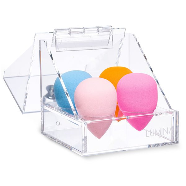4-Slot Acrylic Beauty Sponge Organizer