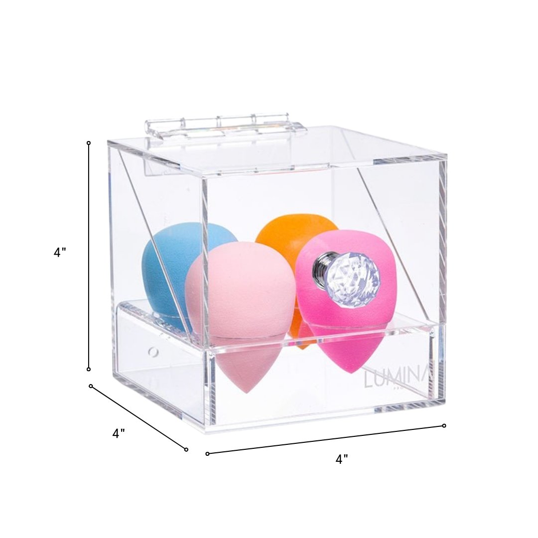 4-Slot Acrylic Beauty Sponge Organizer