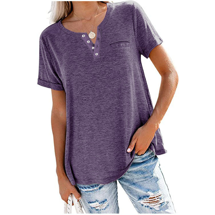 Lotte™ Short-Sleeved V-Neck Blouse