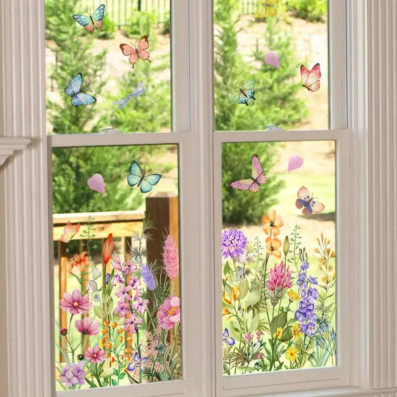 Flower Window™ Floral Window Stickers