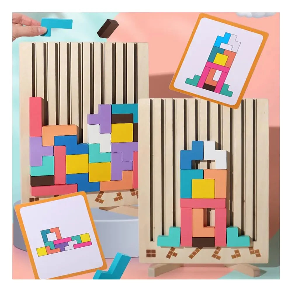 Wooden Stacking Game - Promotes Logic
