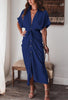 Victoria™ Satin Button-Up Dress