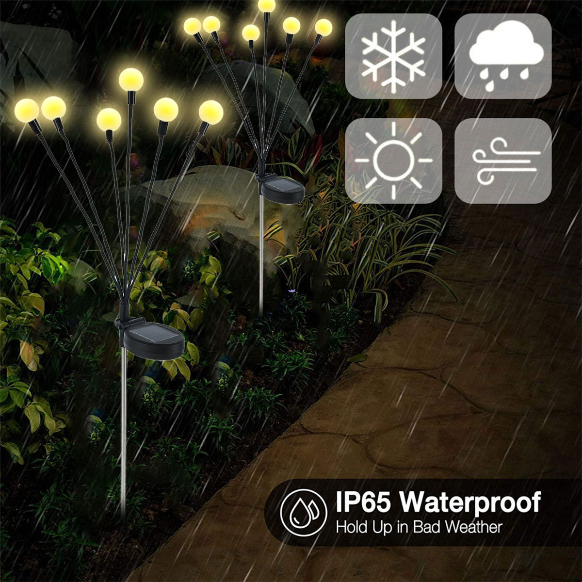 ✨ Bring Enchanting Glow Outdoors – Solar Firefly Lights