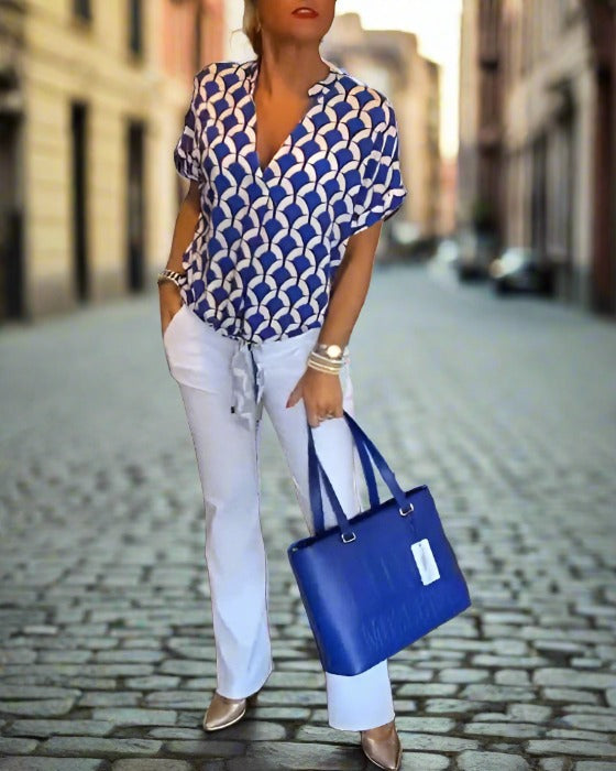 Harmony™ V-neck Collar Blouse