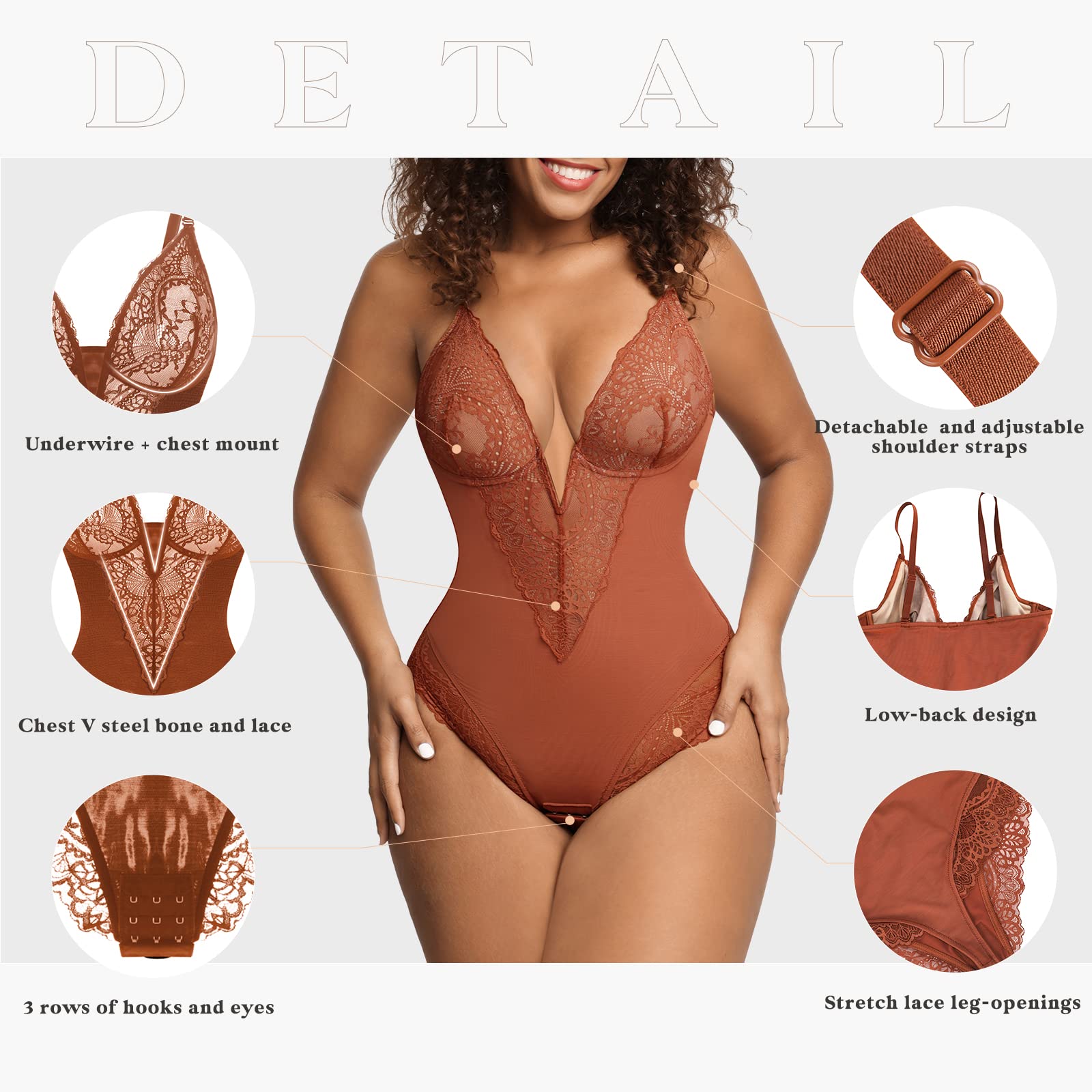 Margaretha™ Lace Thong Bodysuit