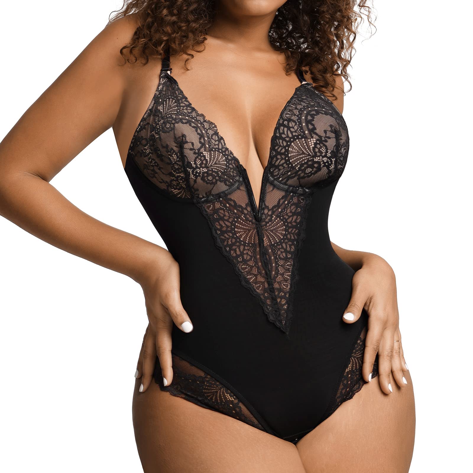 Margaretha™ Lace Thong Bodysuit