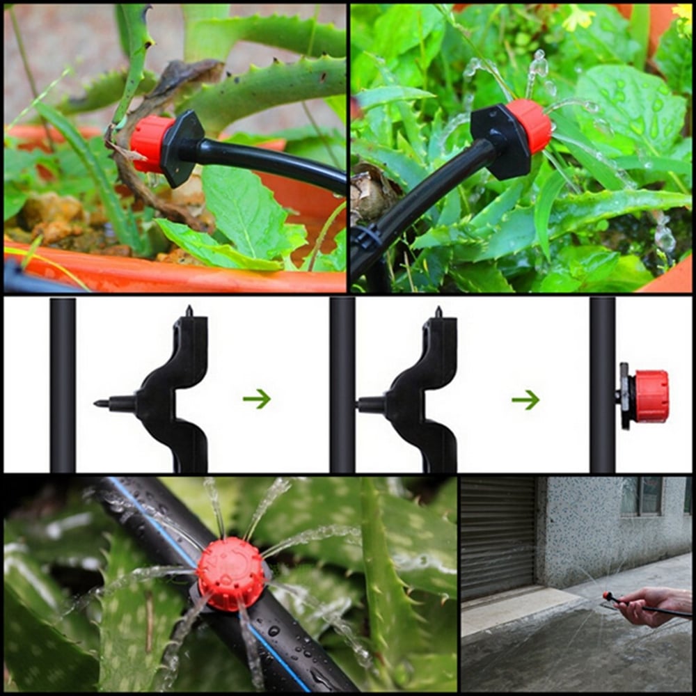 100 pieces adjustable irrigation drippers (free hole opener)
