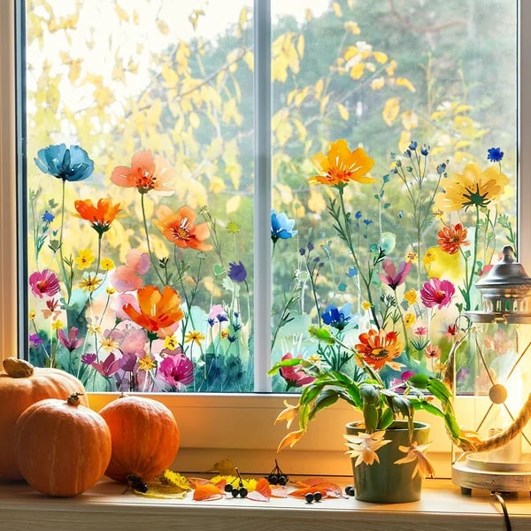 Flower Window™ Floral Window Stickers