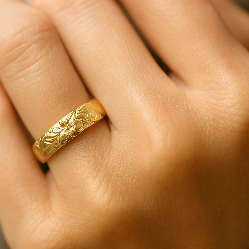 Vintage Gold Flower Ring