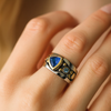 Vintage Blue Crystal Ring