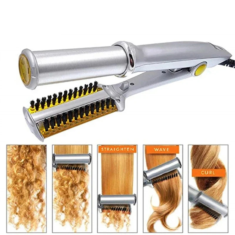 2-in-1 Professional Hair Styling Tool: Hair Straightener and Curling Iron
