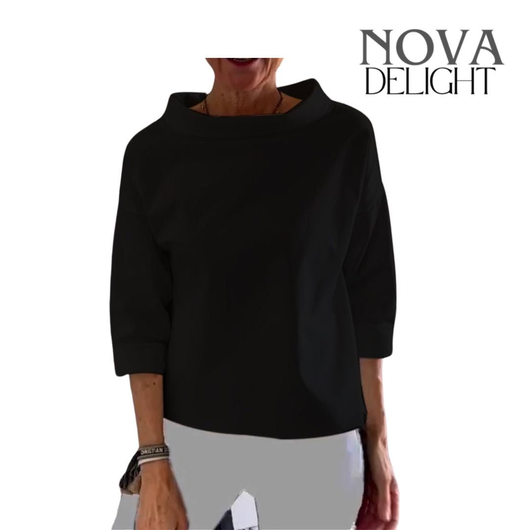 Beatrice™ Wide Turtleneck Blouse