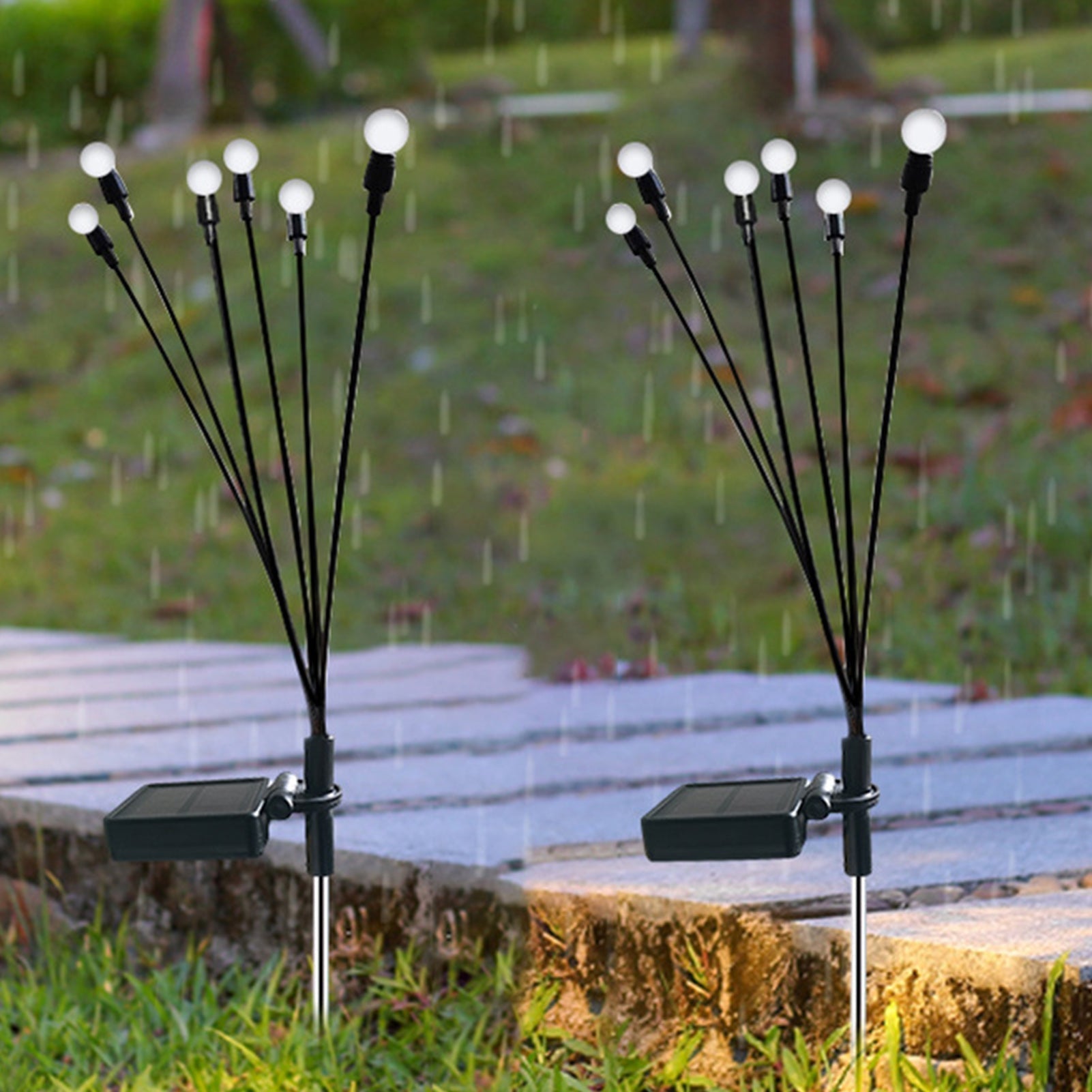 ✨ Bring Enchanting Glow Outdoors – Solar Firefly Lights