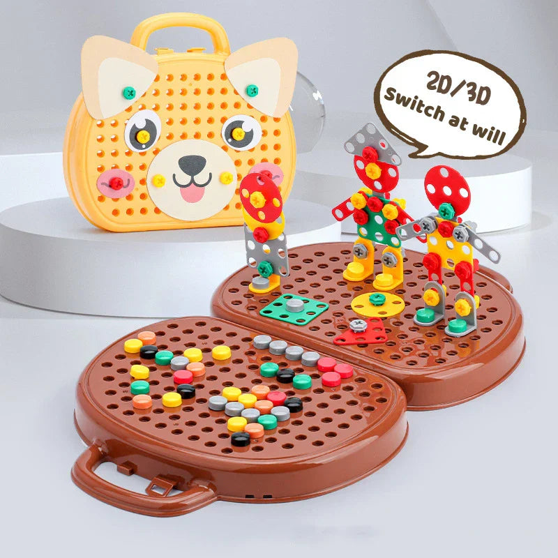 Dril - Electric Drill For Children + Toolbox With 204 Parts