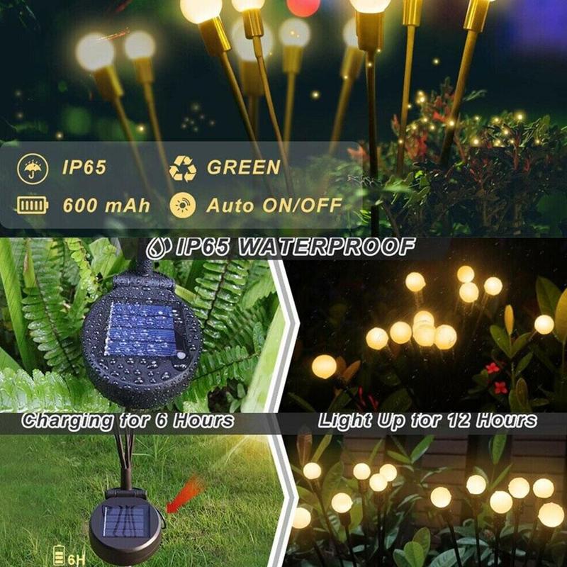 ✨ Bring Enchanting Glow Outdoors – Solar Firefly Lights
