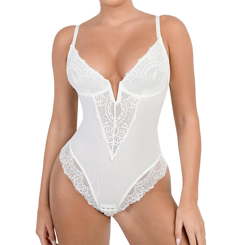 Margaretha™ Lace Thong Bodysuit