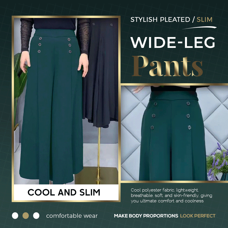 Camille™ Wide Pleated trousers - Flowy & Chic