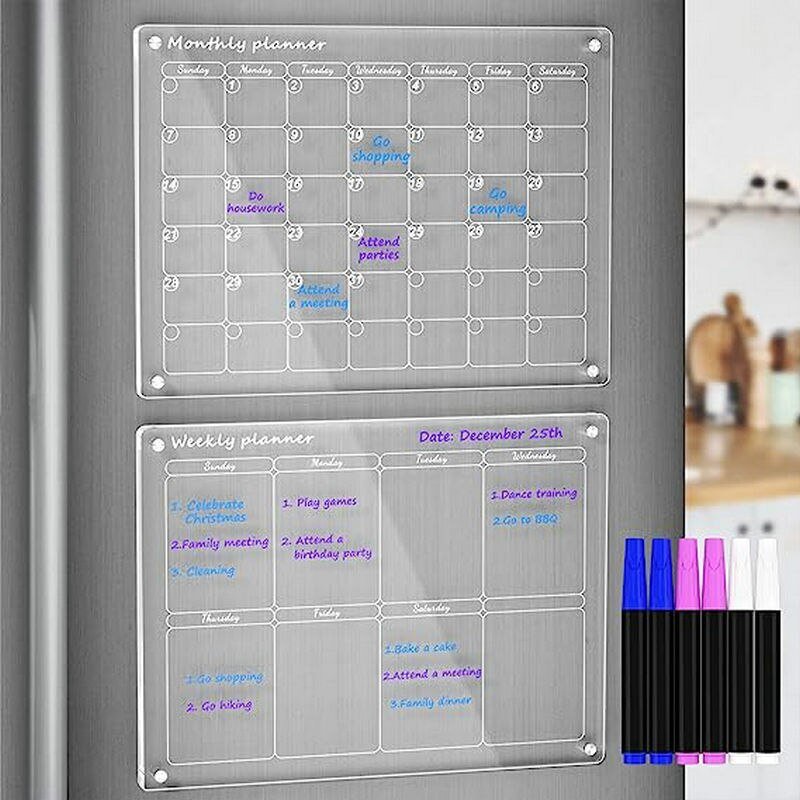 Acrylic Magnetic Fridge Calendar