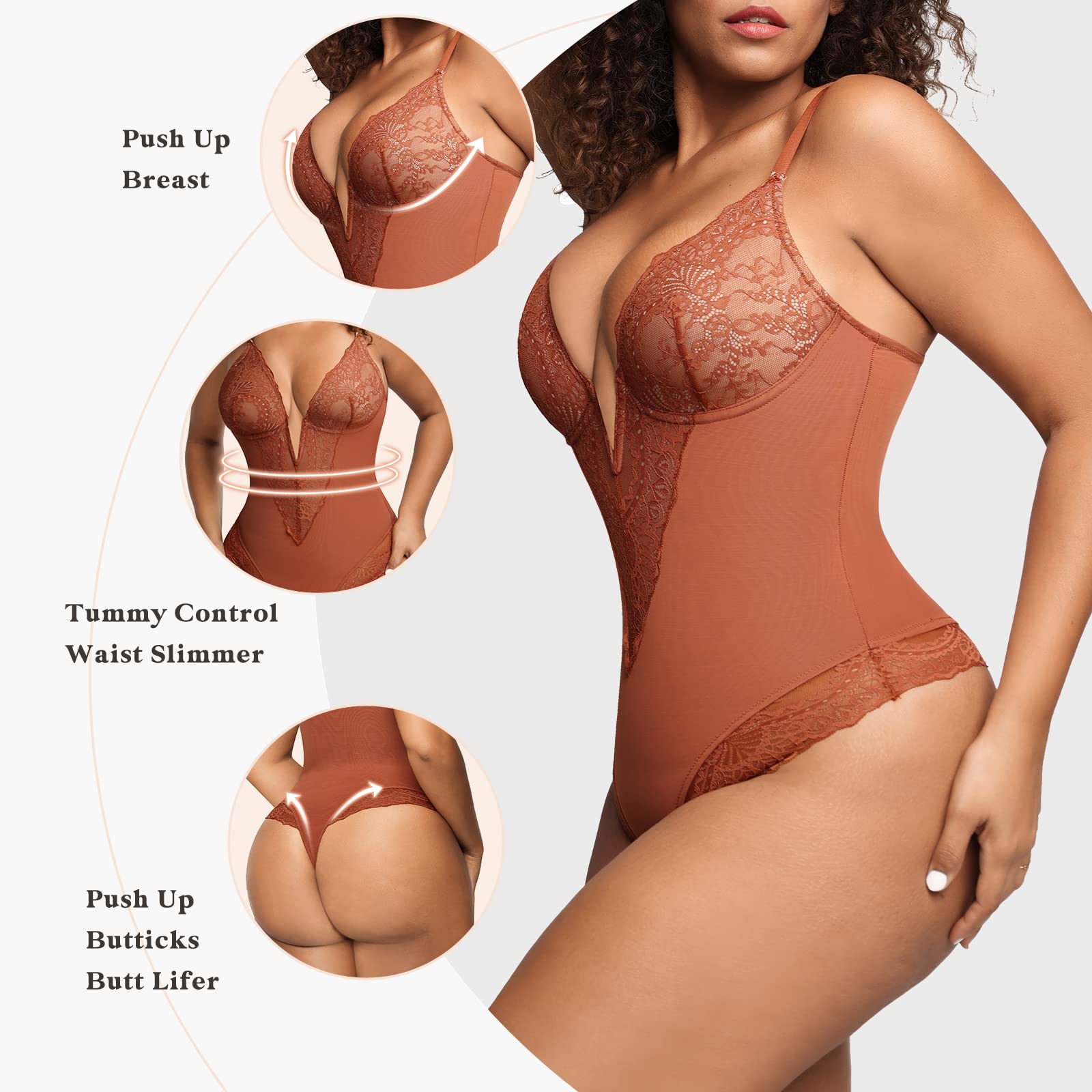 Margaretha™ Lace Thong Bodysuit