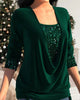 Chloe™ Long Sleeve Sequin Blouse
