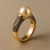 Vintage Pearl Golden Ring