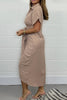 Victoria™ Satin Button-Up Dress