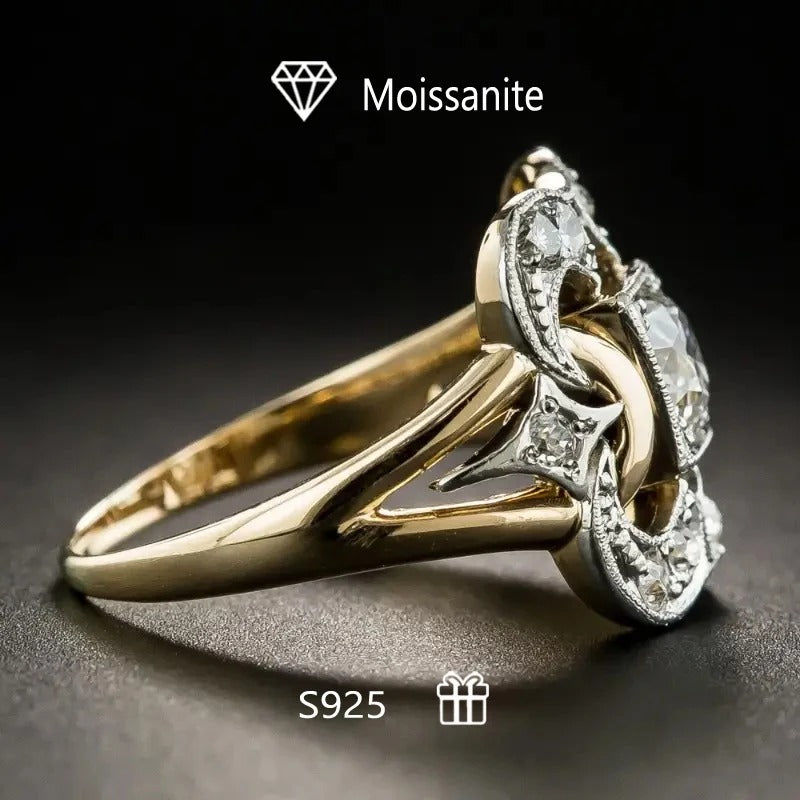 Vintage Zirconia Gold Ring