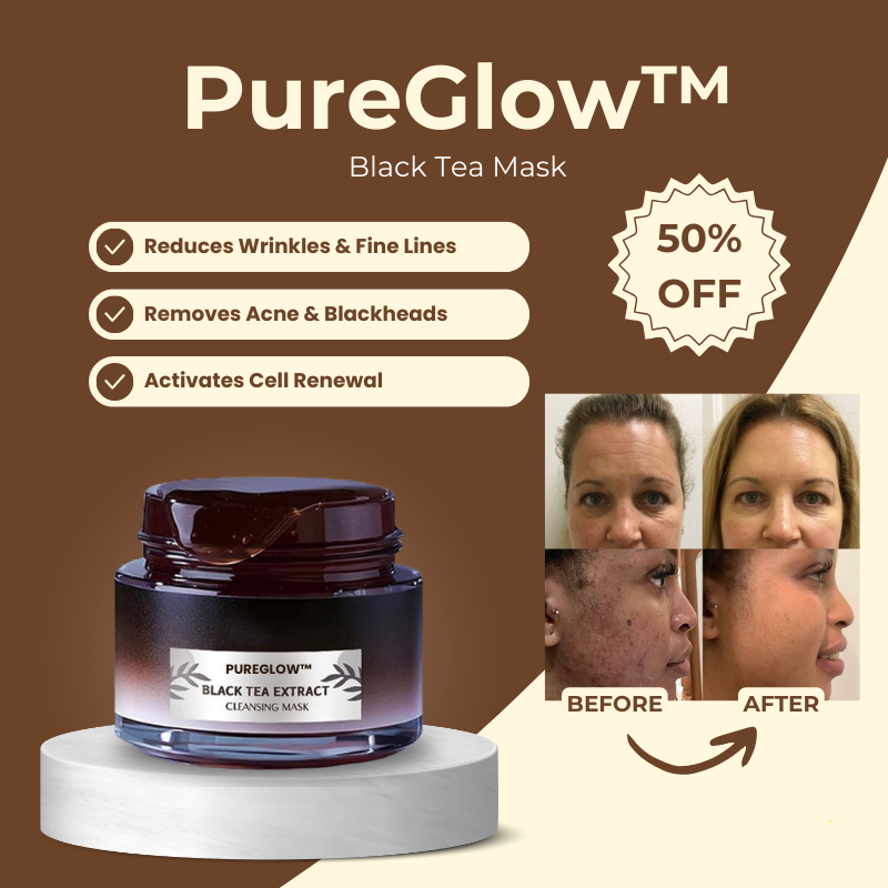 Last day 50% off | PureGlow™ Black Tea Mask