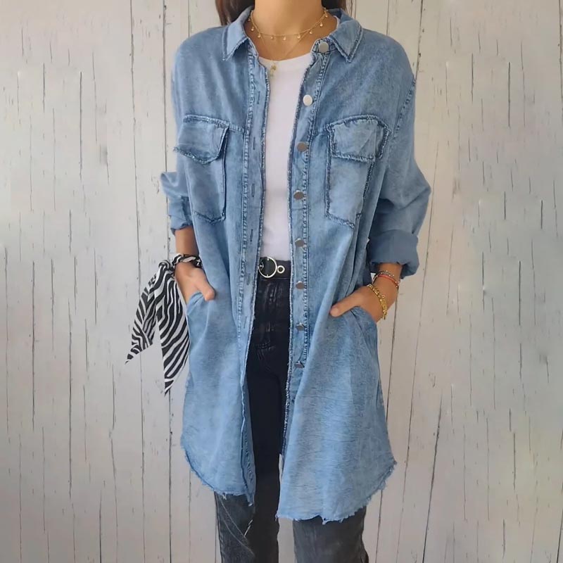 Claudia™ Denim Polo Jacket