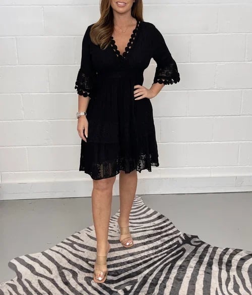 Harper™ Embroidered Lace Dress