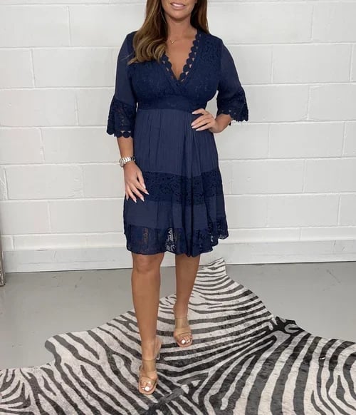 Harper™ Embroidered Lace Dress