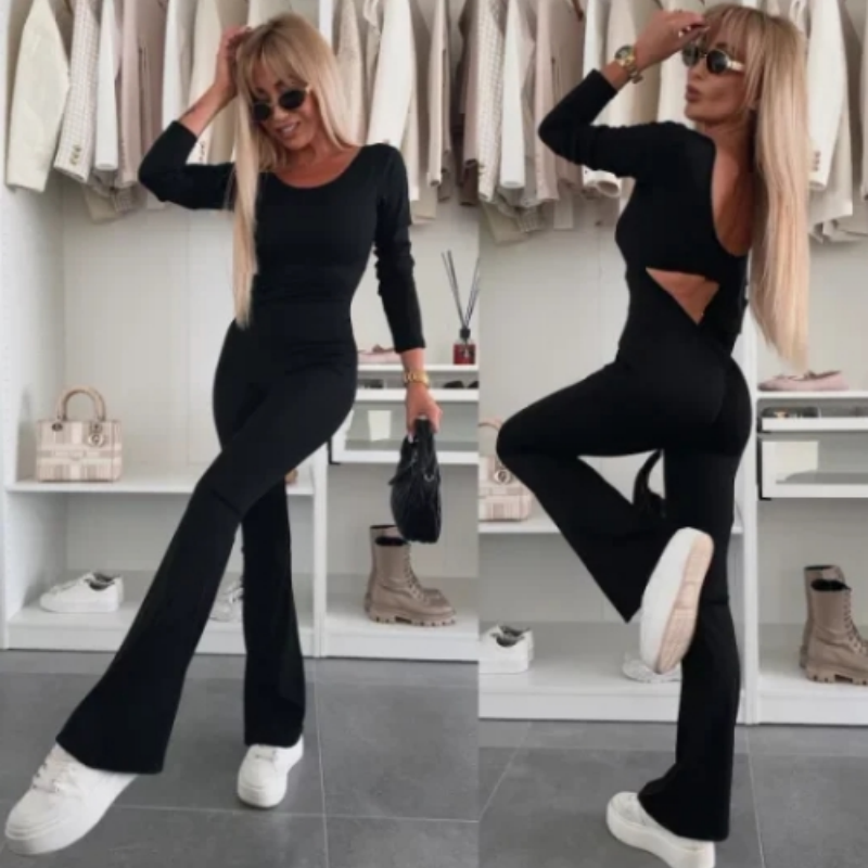 Hazel™ Slim-Fit Backless Jumpsuit